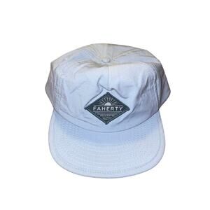 Faherty Brand Men's All day Front Seam Cap Blue Adjustable Hat Snapback Trucker